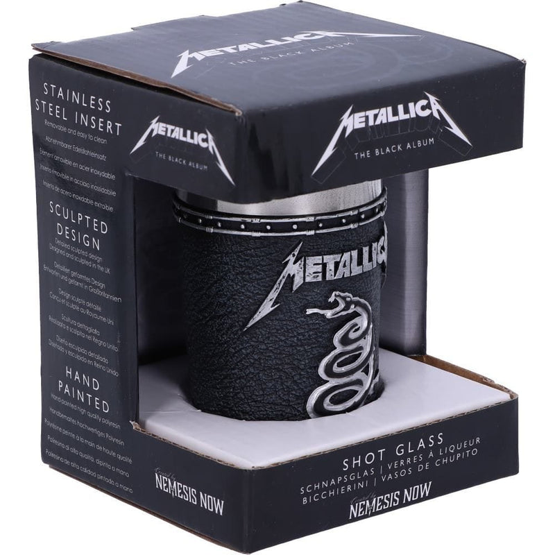 NEMESIS NOW METALLICA - THE BLACK ALBUM SHOT GLASS 7.5CM 801269139285