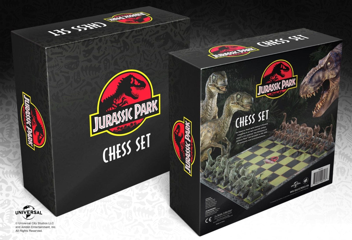 NOBLE COLLECTION - UNIVERSAL - JURASSIC PARK CHESS SET 849421007133