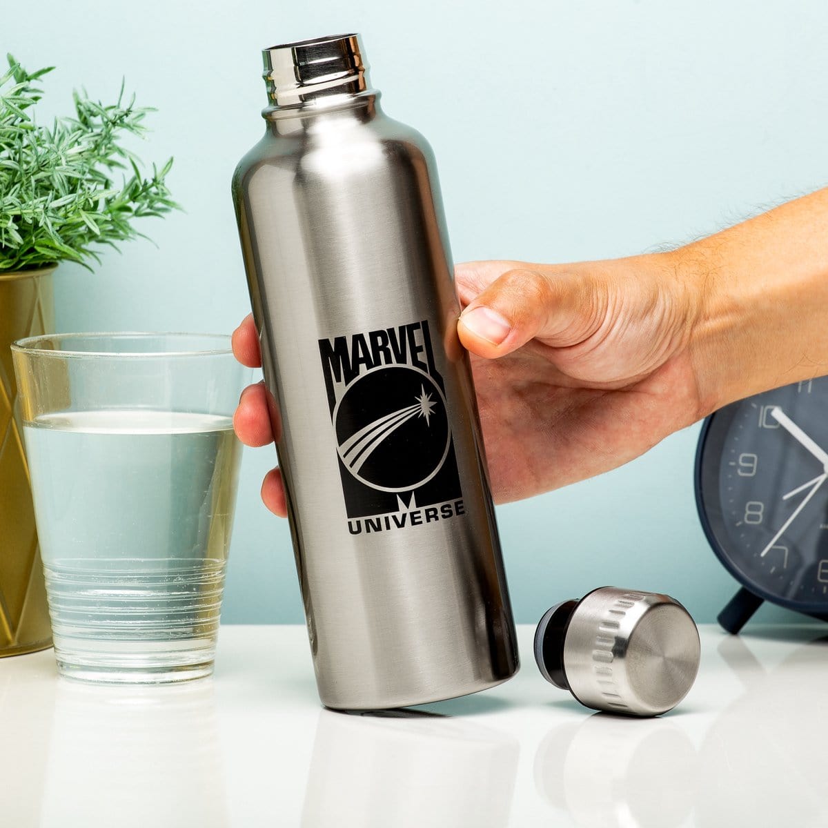 PALADONE MARVEL LOGO METAL WATER BOTTLE 5055964772154