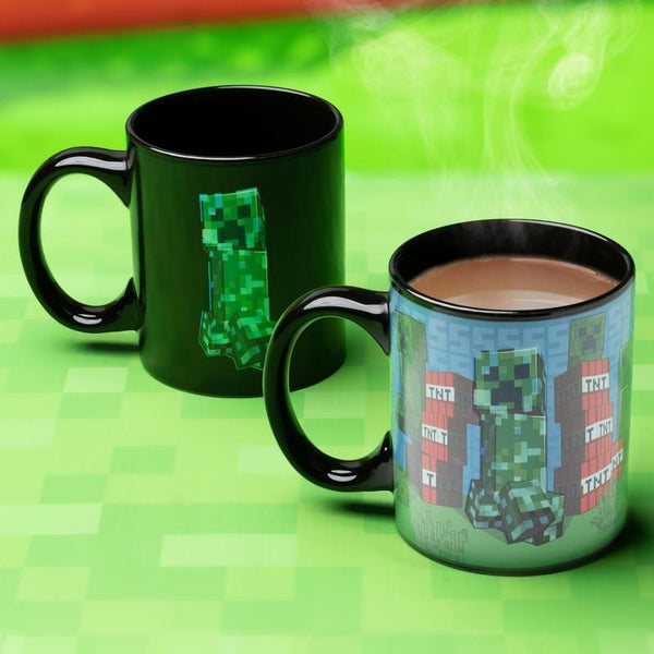 Tazza Minecraft con manico in ceramica che cambia colore 325ml gadget 5376