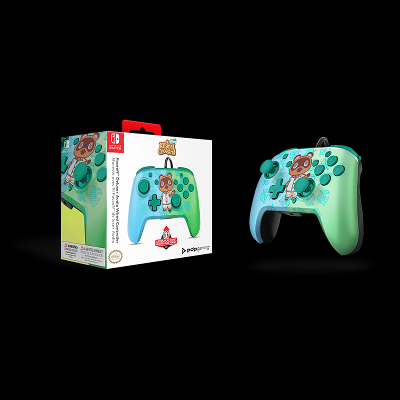 PDP NINTENDO SWITCH FACEOFF DELUXE CONTROLLER + AUDIO - ANIMAL CROSSING 708056068264