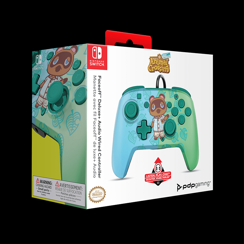 PDP NINTENDO SWITCH FACEOFF DELUXE CONTROLLER + AUDIO - ANIMAL CROSSING 708056068264