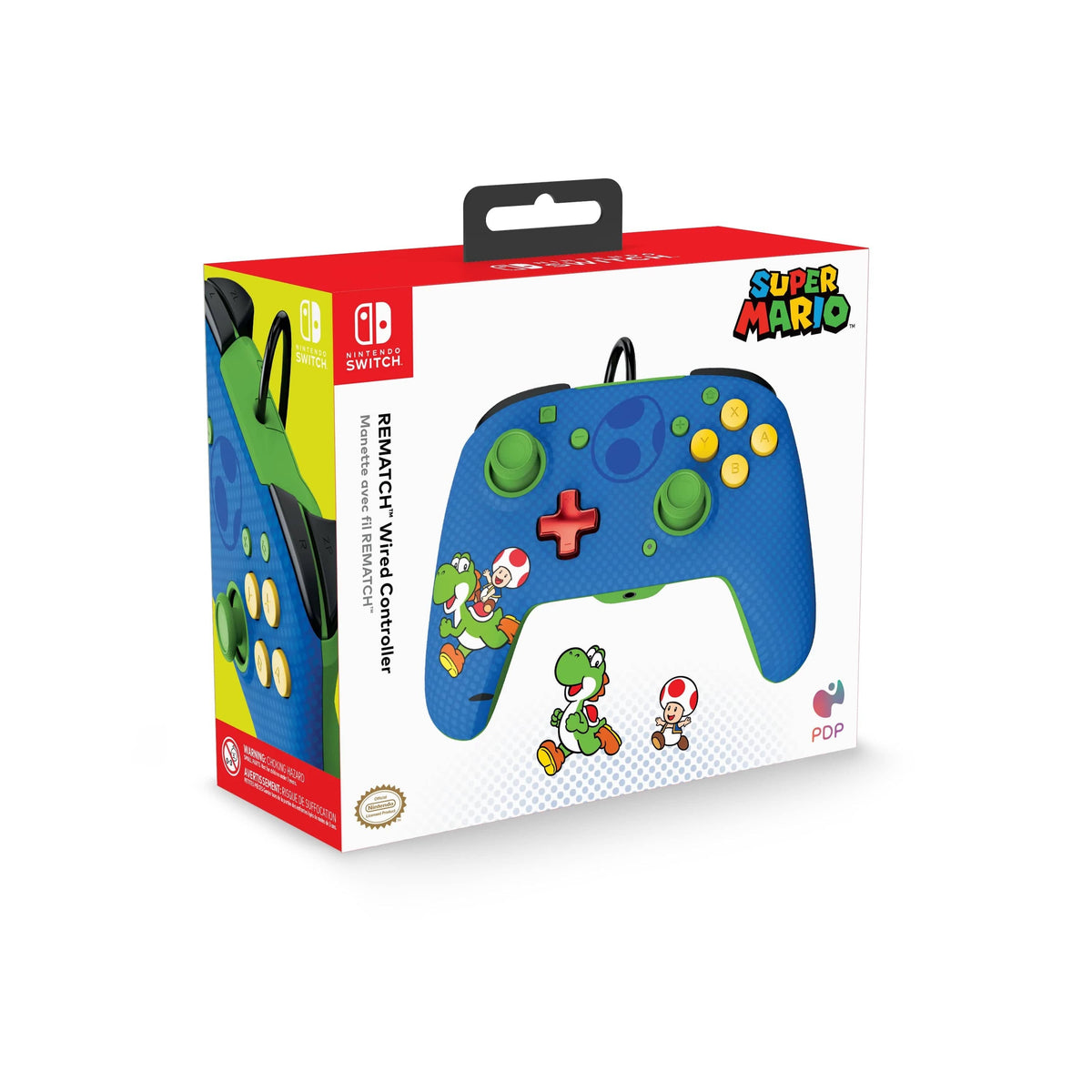 PDP NINTENDO SWITCH WIRED CONTROLLER REMATCH - MARIO & YOSHI 708056069735