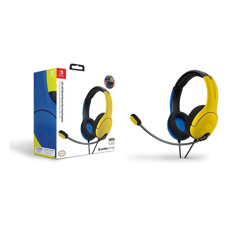 PDP NINTENDO SWITCH WIRED HEADSET LVL40 YELLOW / BLUE 708056068066