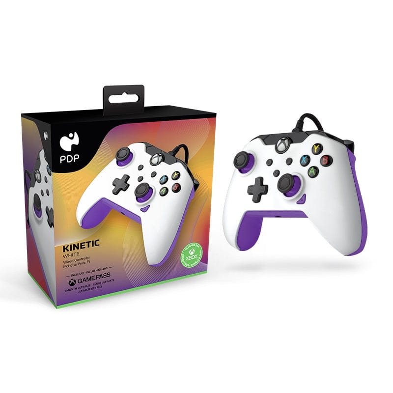 PDP XBOX WIRED CONTROLLER WHITE - KINETIC (PURPLE) 708056068905