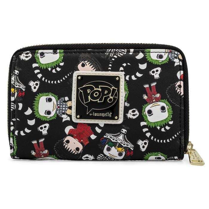 POP BY LOUNGEFLY BEETLEJUICE AOP ZIP AROUND WALLET 671803380448