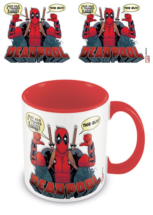 PYRAMID DEADPOOL (2 THUMBS) RED INNER MUG 5050574253017