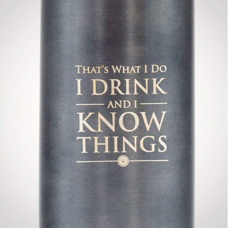 Pyramid GAME OF THRONES - I DRINK AND I KNOW THINGS kovinska steklenica 5050574254007