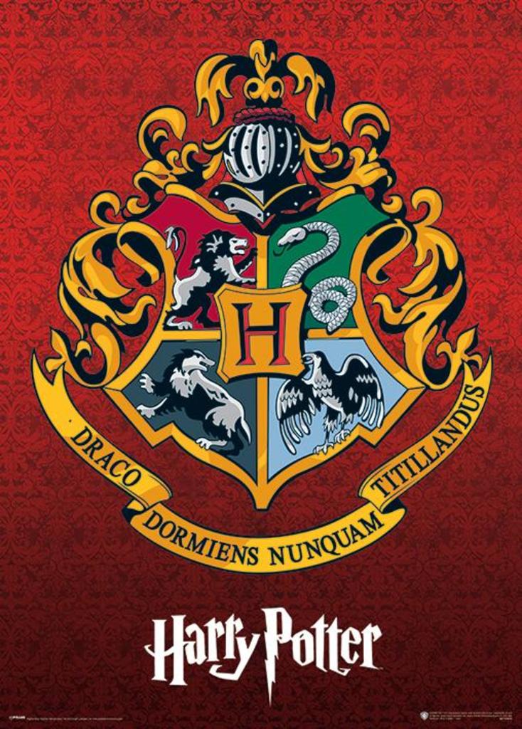 PYRAMID HARRY POTTER HOGWARTS METALLIC POSTER 5051265929617