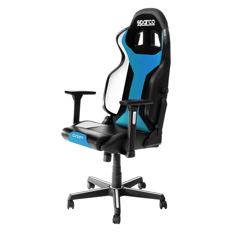 Sparco Grip Sky Gaming Chair - Black, White & blue 8033280311025