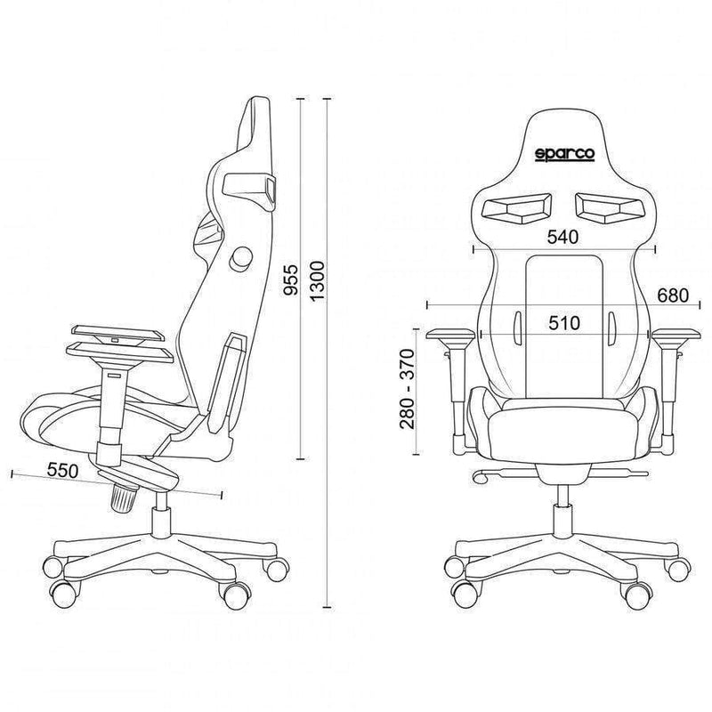 Sparco Stint Gaming Chair - Black & Blue 8033280243388