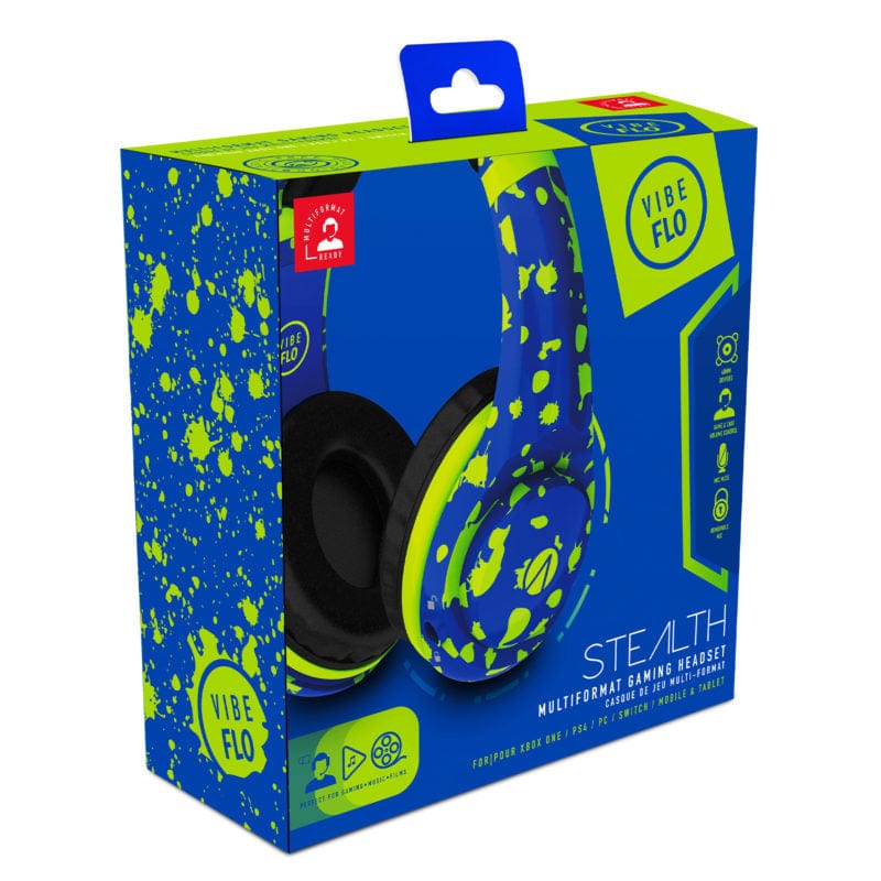 STEALTH MULTIFORMAT CAMO STEREO GAMING HEADSET – VIBE FLO BLUE 5055269709893