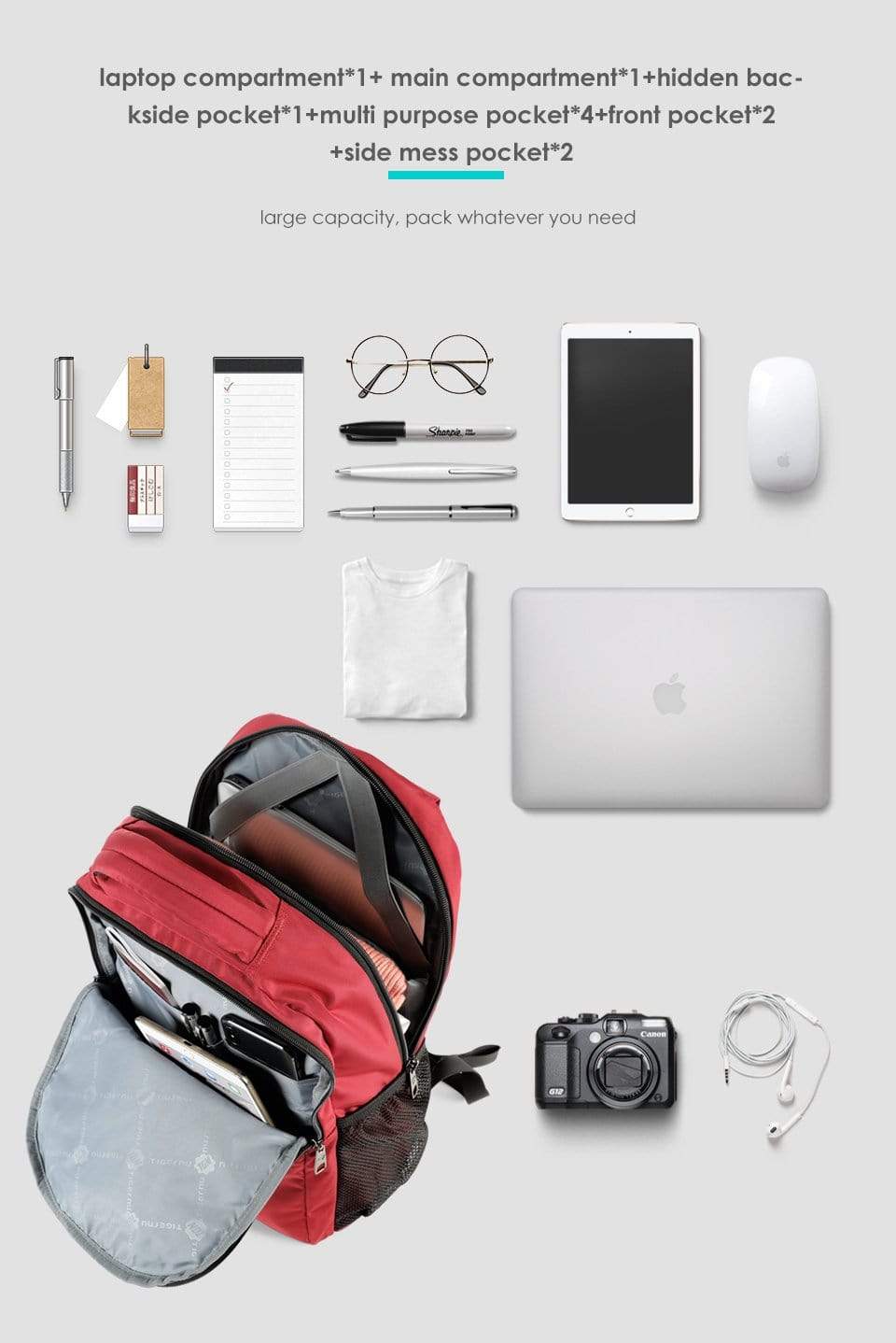 Tigernu Backpack T-B3032D 15.6" Red 6928112309955