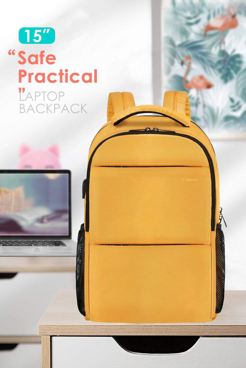 Tigernu Backpack T-B3032D 15.6" Yellow 6928112309962
