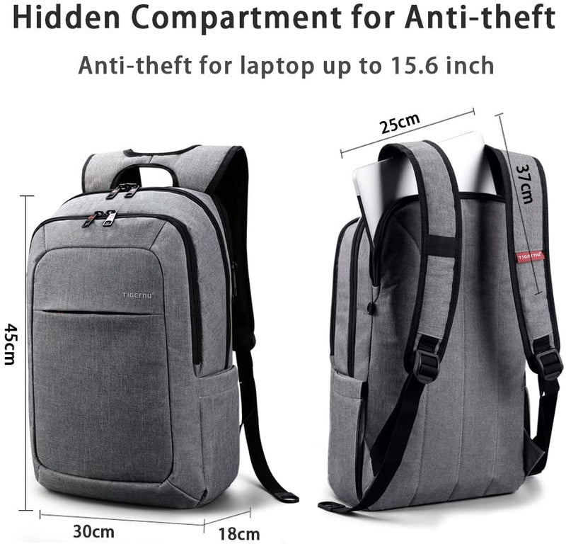 Tigernu Backpack T-B3090A USB 15.6" Grey 6928112307630
