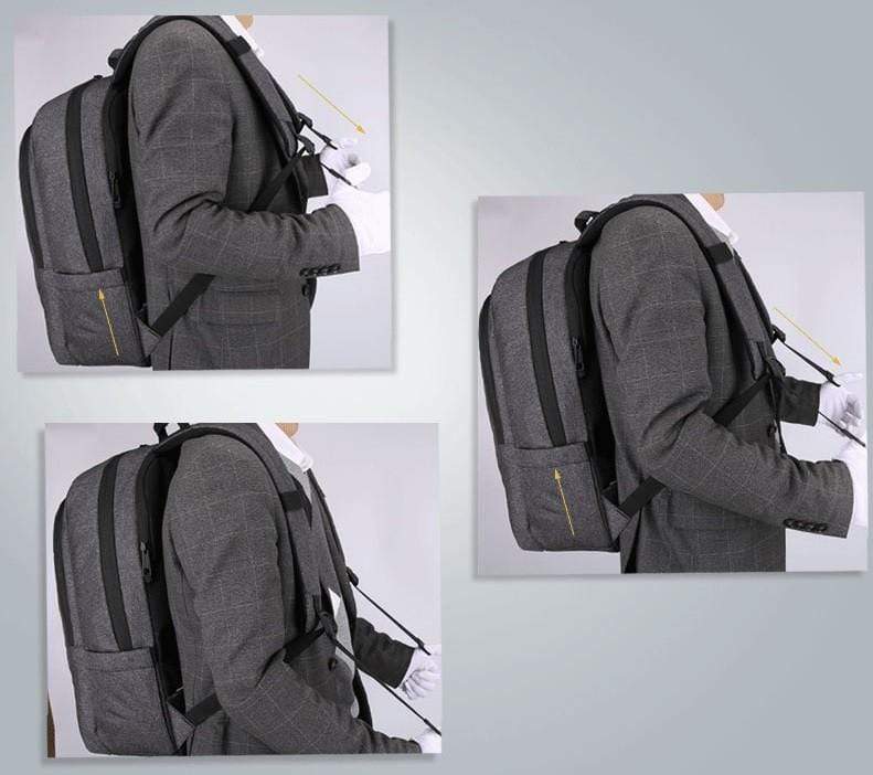 Tigernu Backpack T-B3142-USB 15,6" Black & Silver 6928112307685