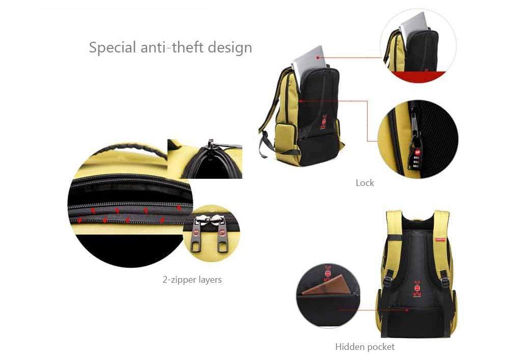 Tigernu Backpack T-B3143 14" Yellow 6928112303656