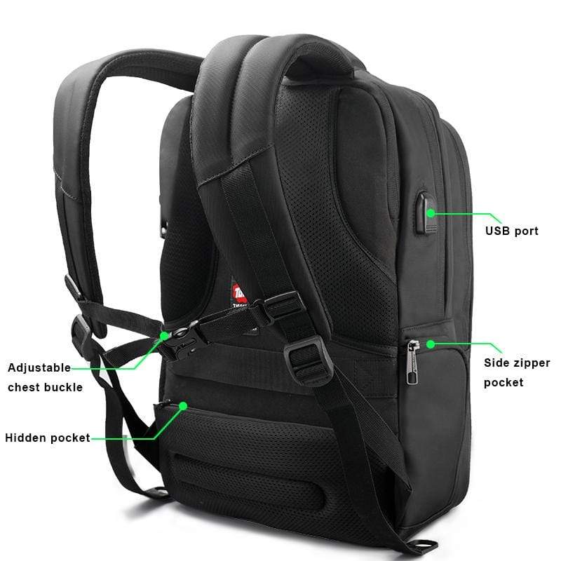 Tigernu Backpack T-B3220-USB 15.6" Black 6928112307920