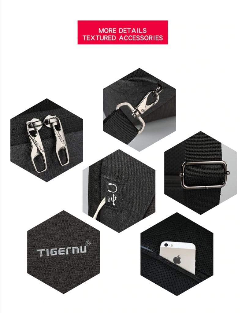 TORBA TIGERNU T-S8061 11" ČRNO SIVA 6928112309009