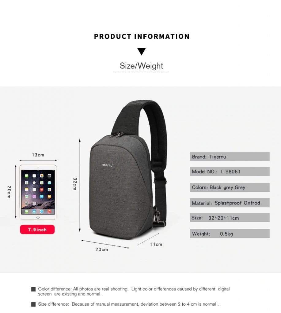 TORBA TIGERNU T-S8061 11" ČRNO SIVA 6928112309009
